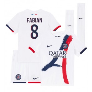 Billiga Paris Saint-Germain Fabian Ruiz #8 Bortatröja Barn 2024-25 Kortärmad (+ Korta byxor)